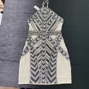 White sequin bodycon dress